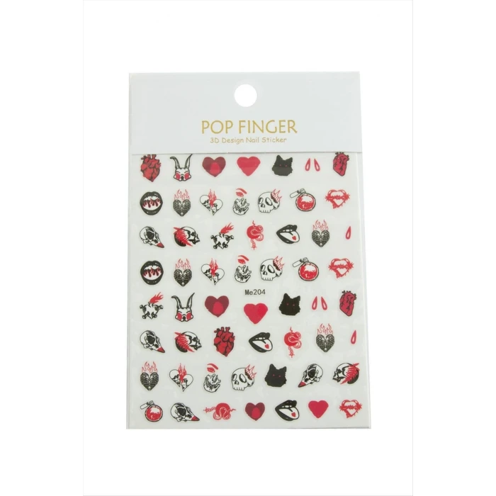 ieg™ Kalp Kuru Kafa Tattoo Dövme Sticker