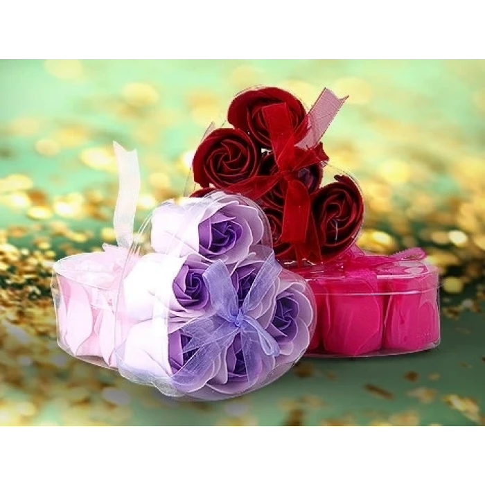 ieg™ Kalp Kutulu Gül Şeklinde Sabun