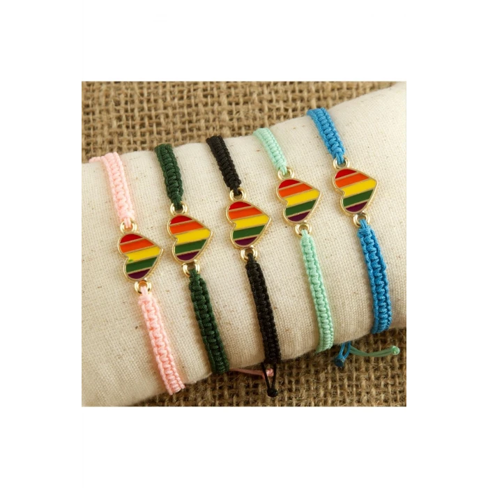 ieg™ Kalp Makrome Örgülü Bileklik