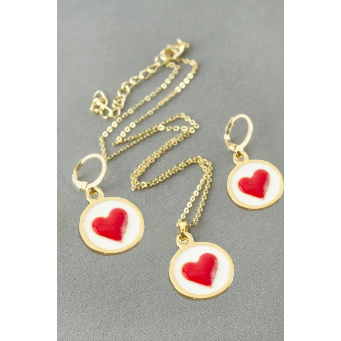 ieg™ Kalp Mineli Kutulu Kolye Set
