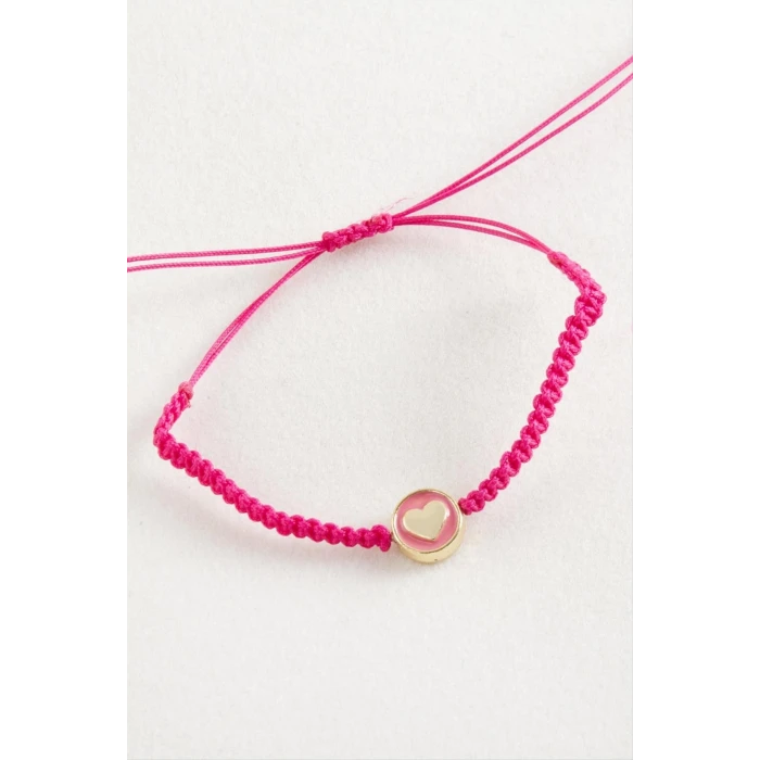 ieg™ Kalp Mineli Makrome Örgülü Bileklik