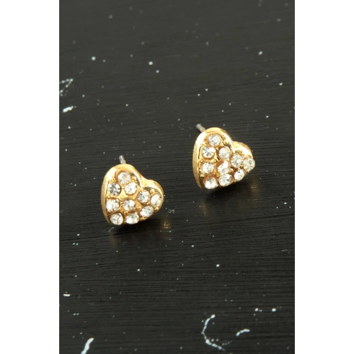 ieg™ Kalp Taşlı Minik Küpe