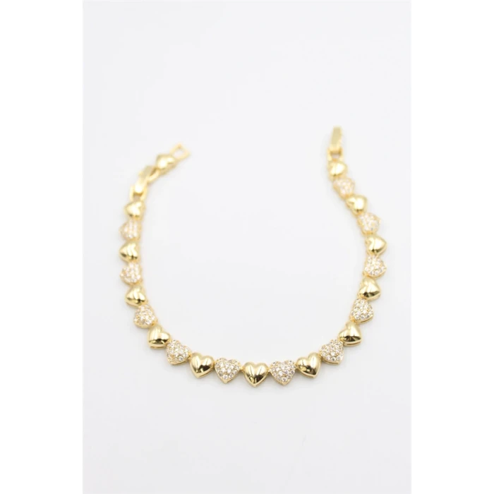 ieg™ Kalp Taşlı Vip Bileklik - Altın