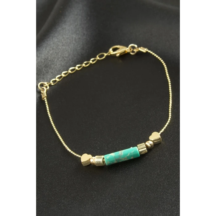 ieg™ Kalp Turkuaz Taşlı Bileklik