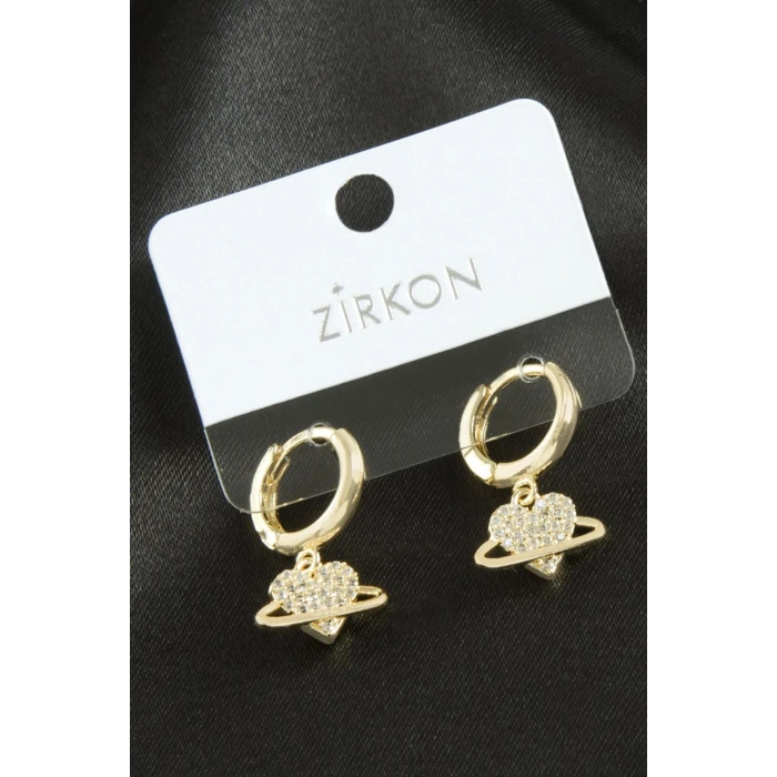 ieg™ Kalp Zirkon Taşlı Küpe