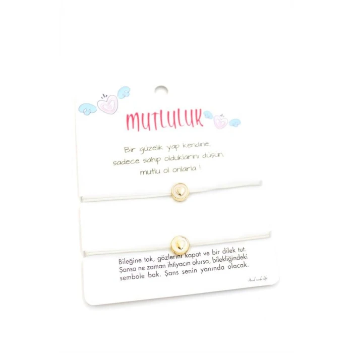 ieg™ Kalpli Arkadaş İp Bileklik - Beyaz