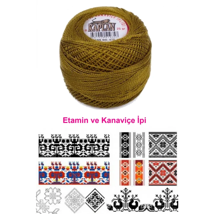 İEG Kaplan Etamin Ve Kanaviçe İpi 8 No Kod/Renk: 470 -