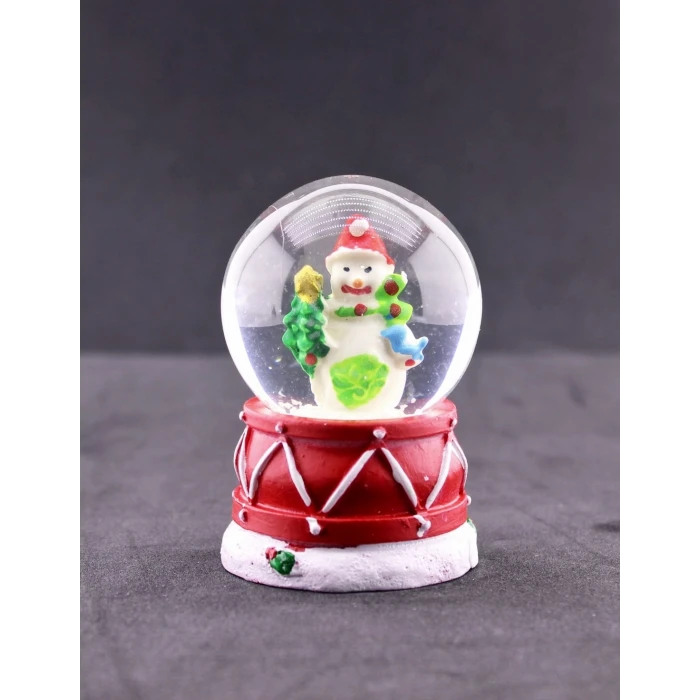 ieg ™ Kardan Adam Temalı Mini Boy Işıklı Yılbaşı Kar Küresi 6.5 cm C