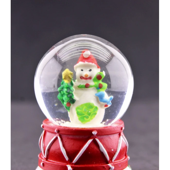 ieg ™ Kardan Adam Temalı Mini Boy Işıklı Yılbaşı Kar Küresi 6.5 cm C