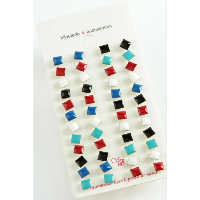 ieg™ Kare Mineli Minik Küpe