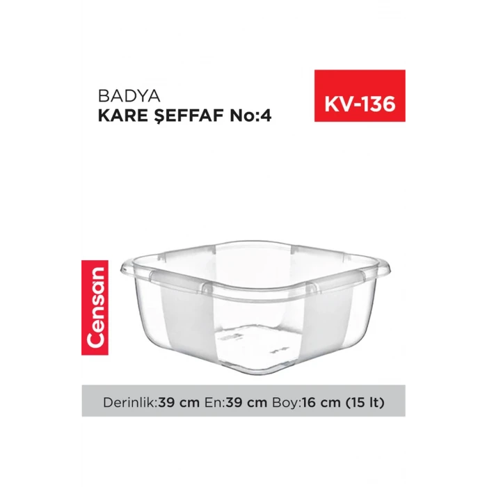 ieg™ Kare Şeffaf Badya 1 Adet 4 No -E167