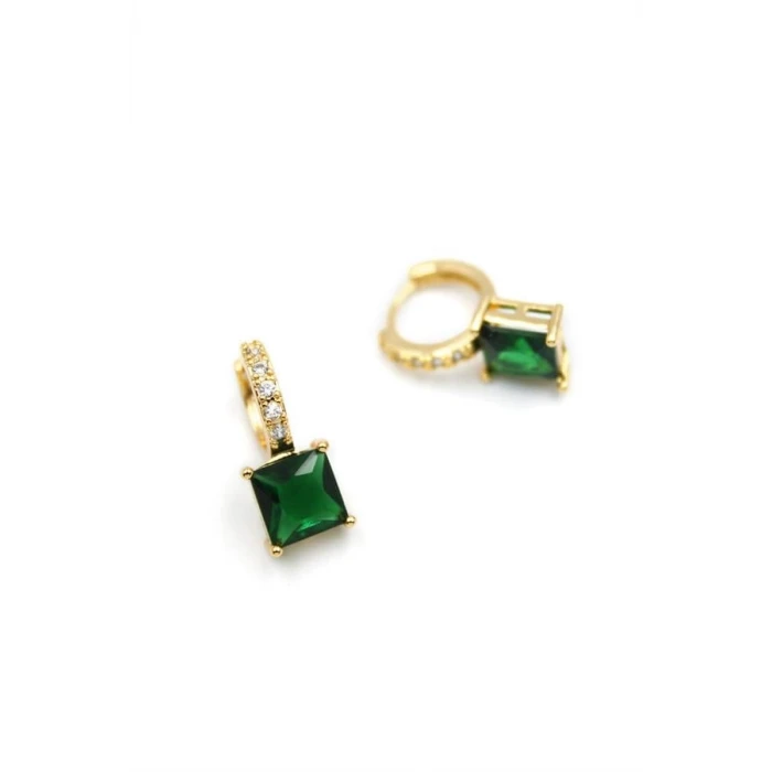 ieg™ Kare Taşlı Küpe - Yeşil