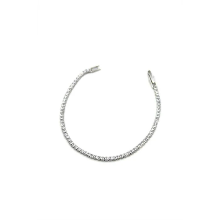 ieg™ Kare Taşlı Su yolu Bileklik - Gümüş