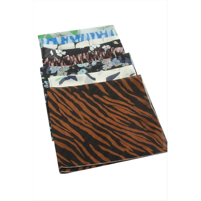 ieg™ Karışık Desenli Şifon Fular 50 cm