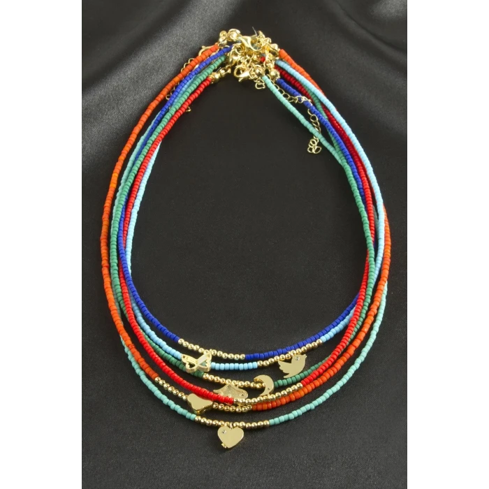 ieg™ Karışık Figürlü Miyoki Boncuk Kolye 1 Adet