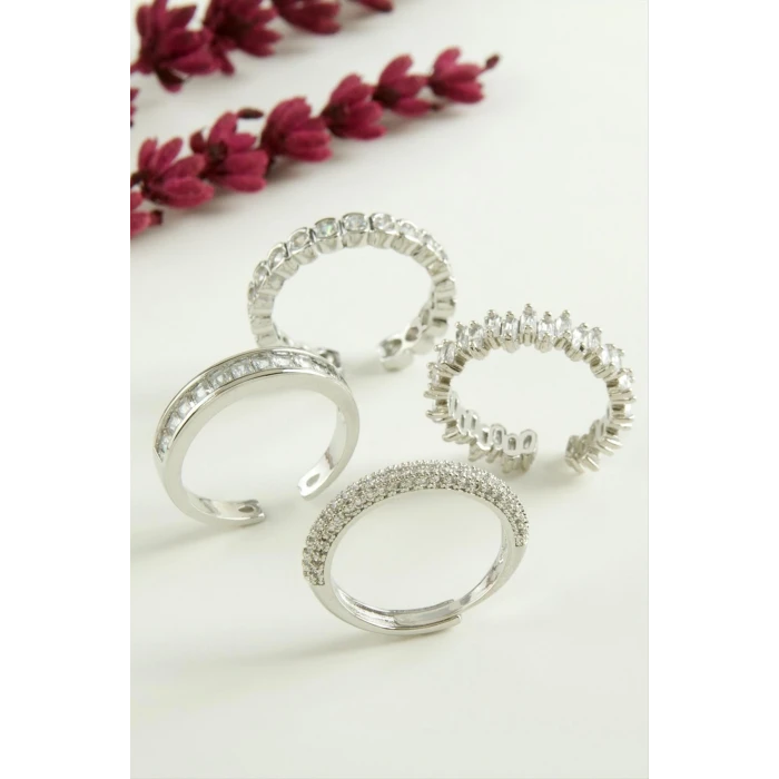 ieg™ Karışık Lüks Baget Zirkon Taşlı Yüzük