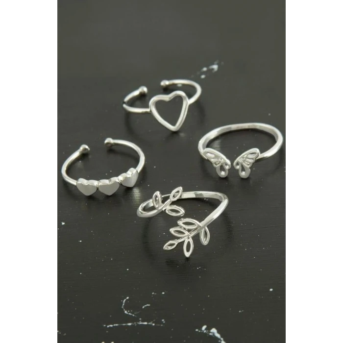 ieg™ Karışık Lüx Çelik Eklem Yüzük 1 Adet