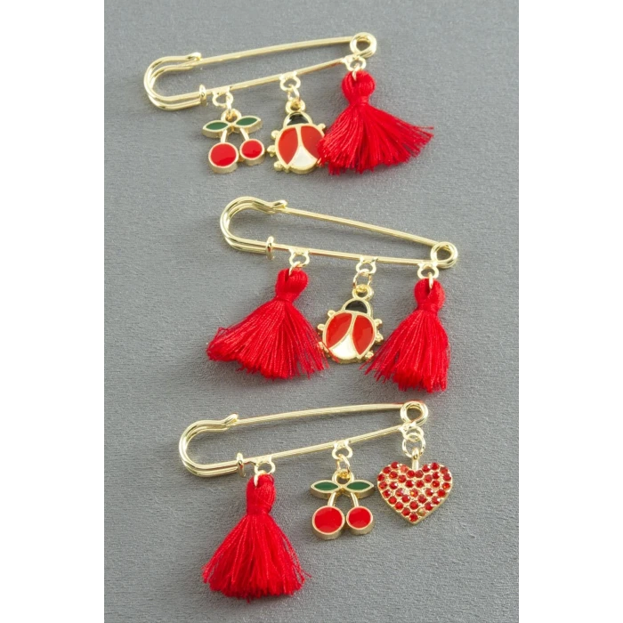 ieg™ Karışık Püsküllü Broş