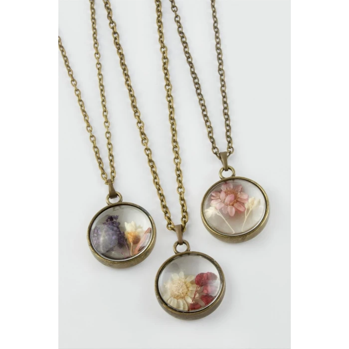 ieg™ Karışık Renkli Çiçek Canlı Kolye