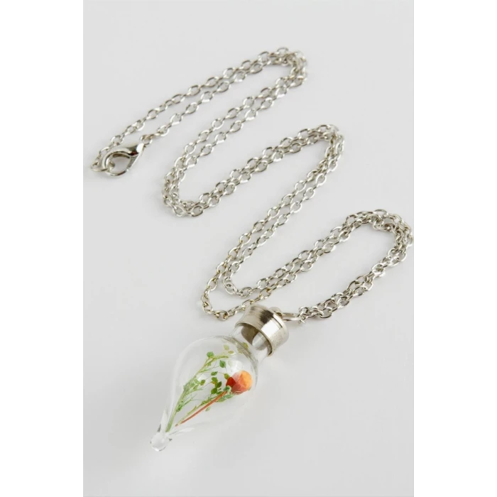 ieg™ Karışık Renkli Çiçek Fanus Canlı Kolye