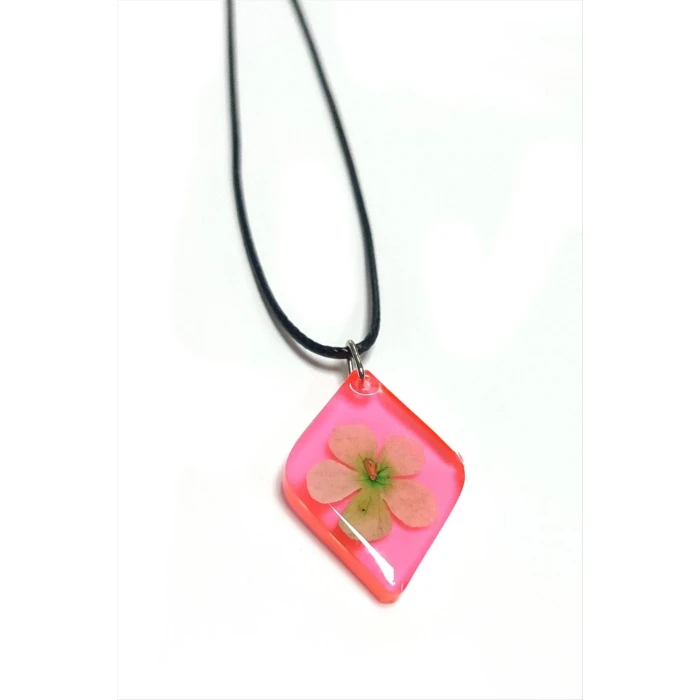 ieg™ Kartopu Çiçeği Baklava Dilimli Epoksi Kolye