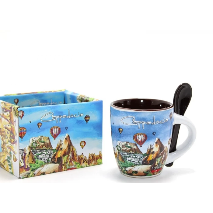 ieg™ Kaşıklı Yöresel Kahve Fincanı Tekli Model 1