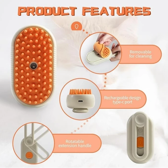 ieg™ Kedi Köpek Buharlı Pet Tarağı