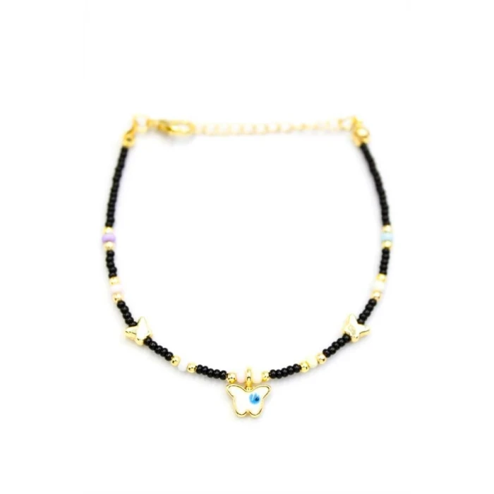 ieg™ Kelebek Boncuk Bileklik - Siyah