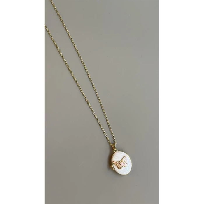 ieg™ Kelebek Kapaklı Kolye - Altın