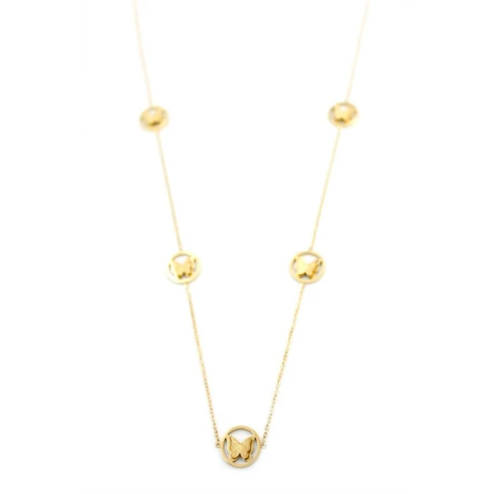 ieg™ Kelebek Kolye - 90 cm - Altın
