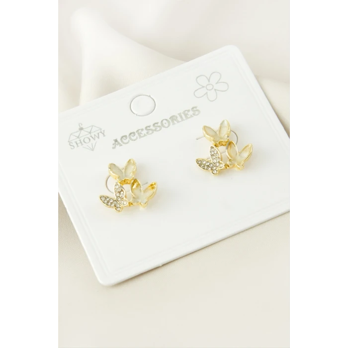 ieg™ Kelebek Taşlı Mineli Küpe