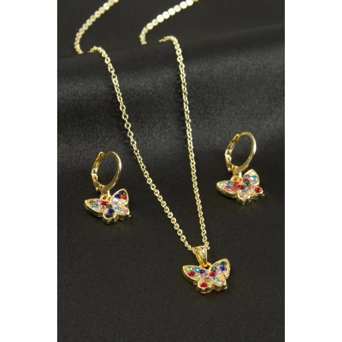 ieg™ Kelebek Taşlı Set Kolye