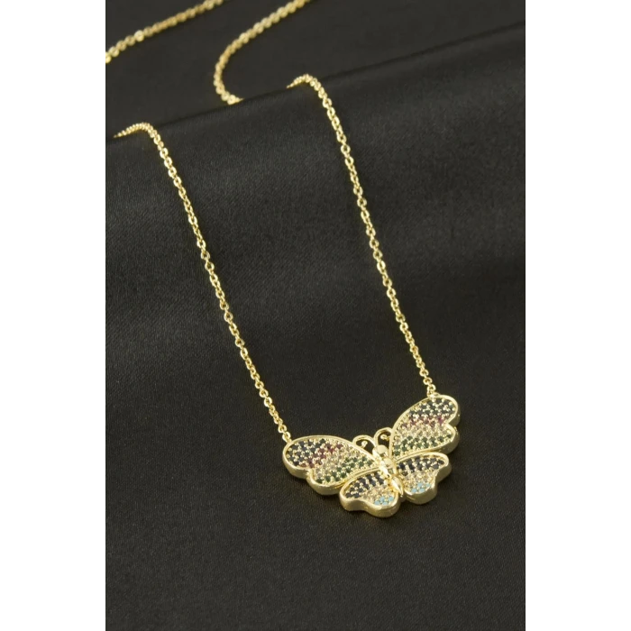 ieg™ Kelebek Zirkon Taşlı Kolye