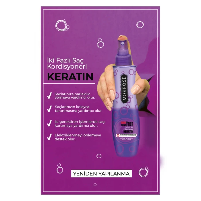 İEG Keratin Çift Fazlı Kondisyoner Fön Suyu 240 ML - mrfs