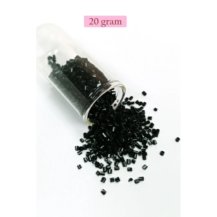 ieg™ Kesme Cam Boncuk 2mm - 20 Gram - Siyah -BNC312