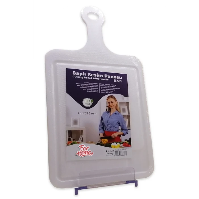 İEG Kesme Tahtası Kaydırmaz Plastik Kesme Sunum Tahtası Pratik Kesim Panosu 165x315 Mm -FR-105