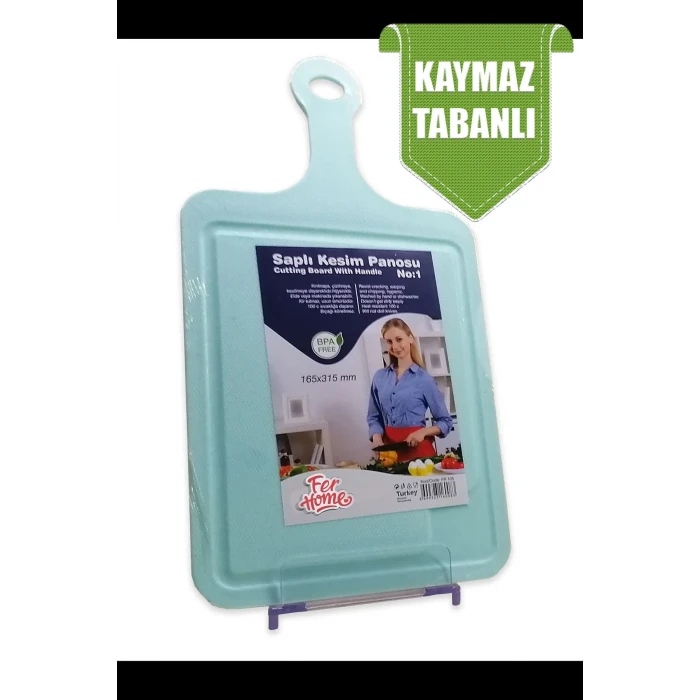 İEG Kesme Tahtası Kaydırmaz Plastik Kesme Sunum Tahtası Pratik Kesim Panosu 165x315 Mm -FR-105