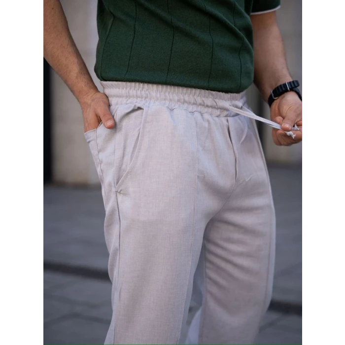 ieg™      Keten Cepli Çıma Dikişli jogger Buggy Pantalon Rahat kalıp - Gri