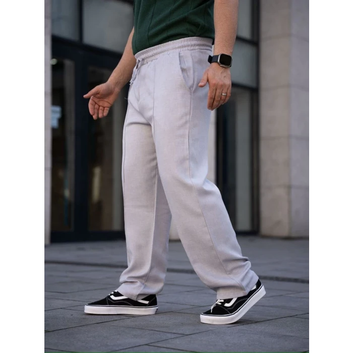 ieg™      Keten Cepli Çıma Dikişli jogger Buggy Pantalon Rahat kalıp - Gri