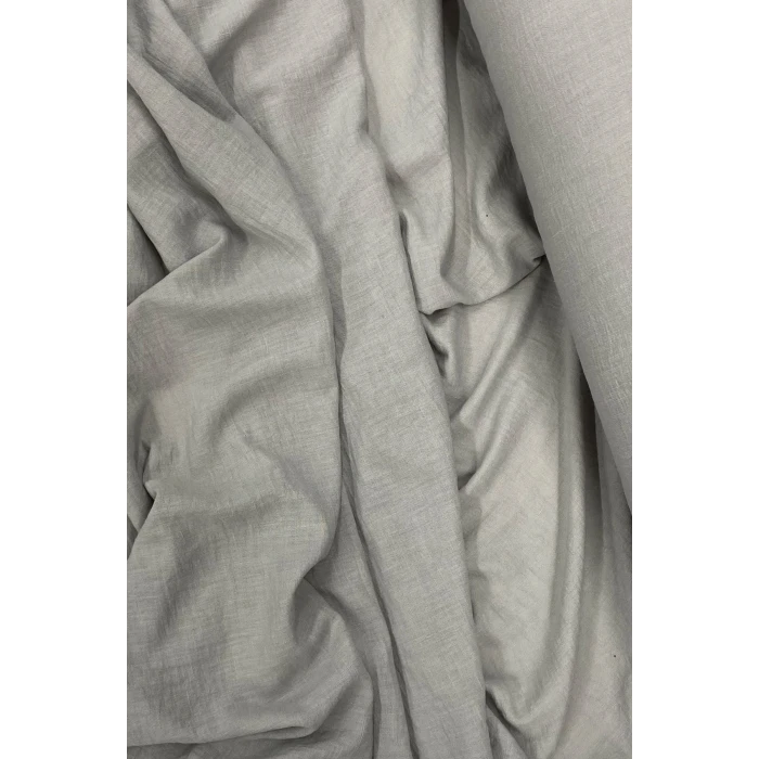 İEG Keten Kumaş - Organik Kumaş - Perde Kumaşı - Ince Keten - Kıyafet Için Kumaş Örtü Gri 42