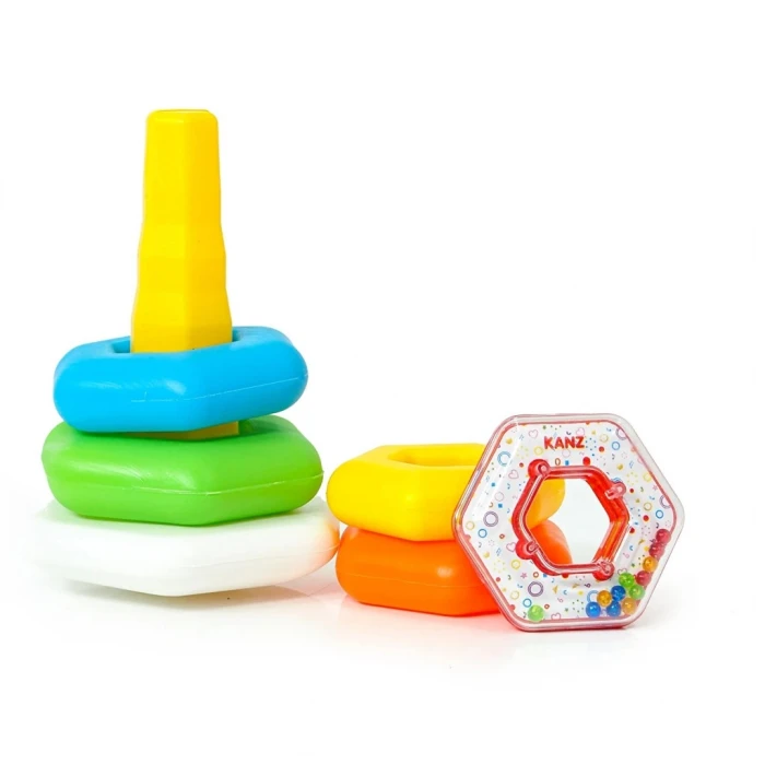 ieg™ Kiki Renkli Altıgen Halkalar Çıngıraklı AE-1510