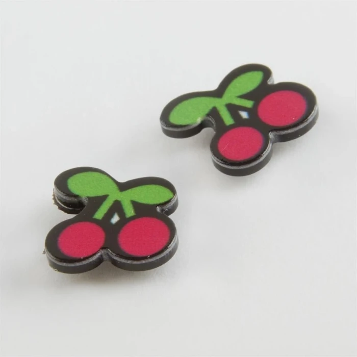 ieg™ Kiraz Mıknatıslı Plastik Çocuk Küpesi