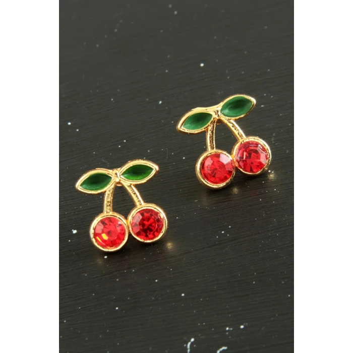 ieg™ Kiraz Taşlı Minik Küpe