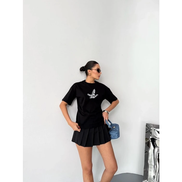 ieg™ Kısa Kol Baskılı T-shirt - Siyah