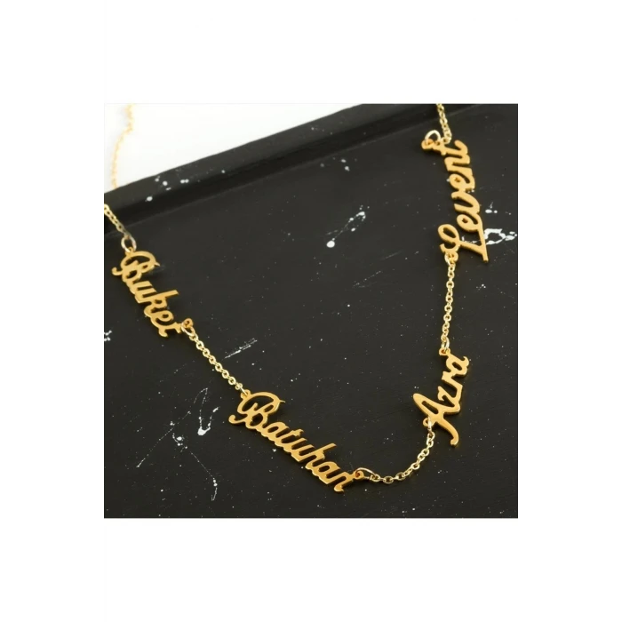 ieg™ Kişiye Özel Dört İsim Yazılı Kolye