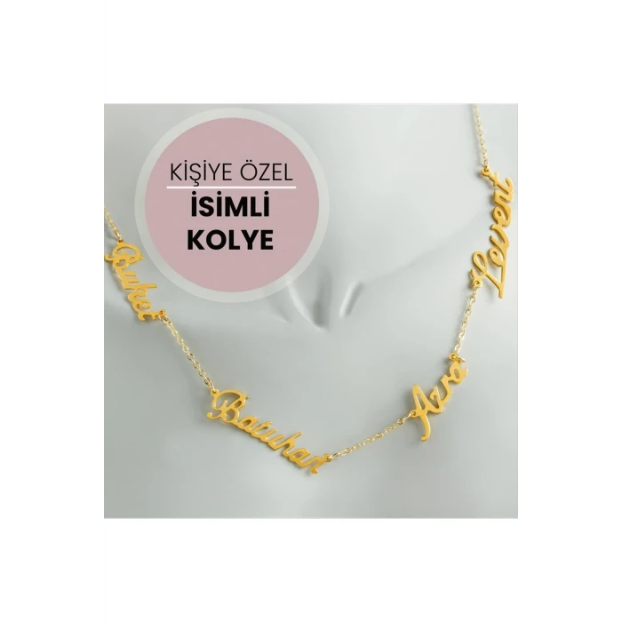 ieg™ Kişiye Özel Dört İsim Yazılı Kolye