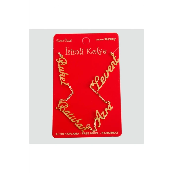 ieg™ Kişiye Özel Dört İsim Yazılı Kolye