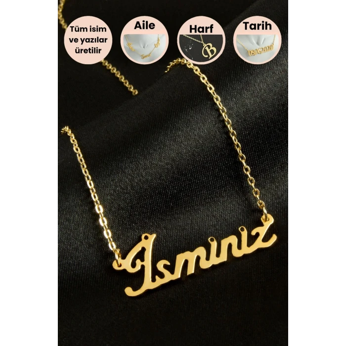 ieg™ Kişiye Özel İsim Yazılı Kolye