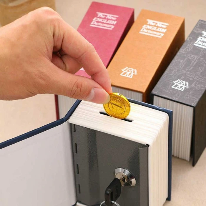 ieg™ Kitap Şeklinde Mini Boy Kilitli Kasa Kumbara