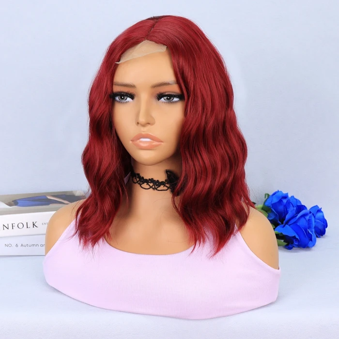 ieg™ Kızıl Fiber Sentetik Tül Peruk